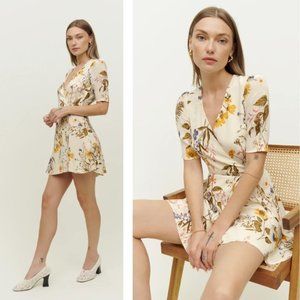 NWT Reformation Lucky Dress in Frolic Floral Print Mini Length
